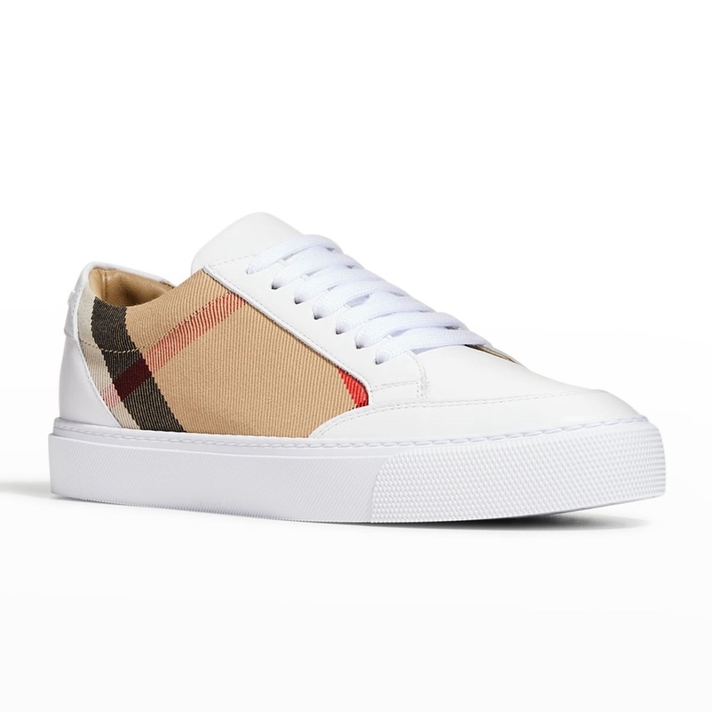 Burberry new salmond check leather sneaker
